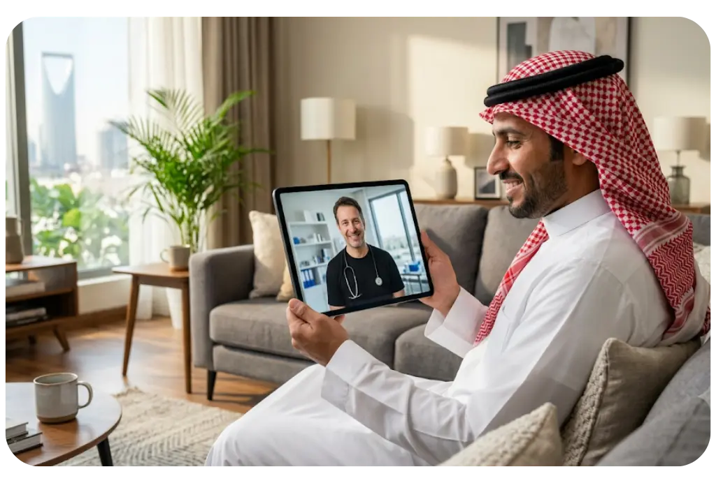 Telemedicine online doctor service in Riyadh