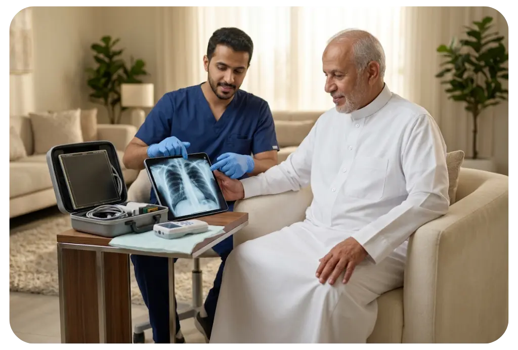 In-home stroke rehabilitation and neurological therapy session in Riyadh - AounCare