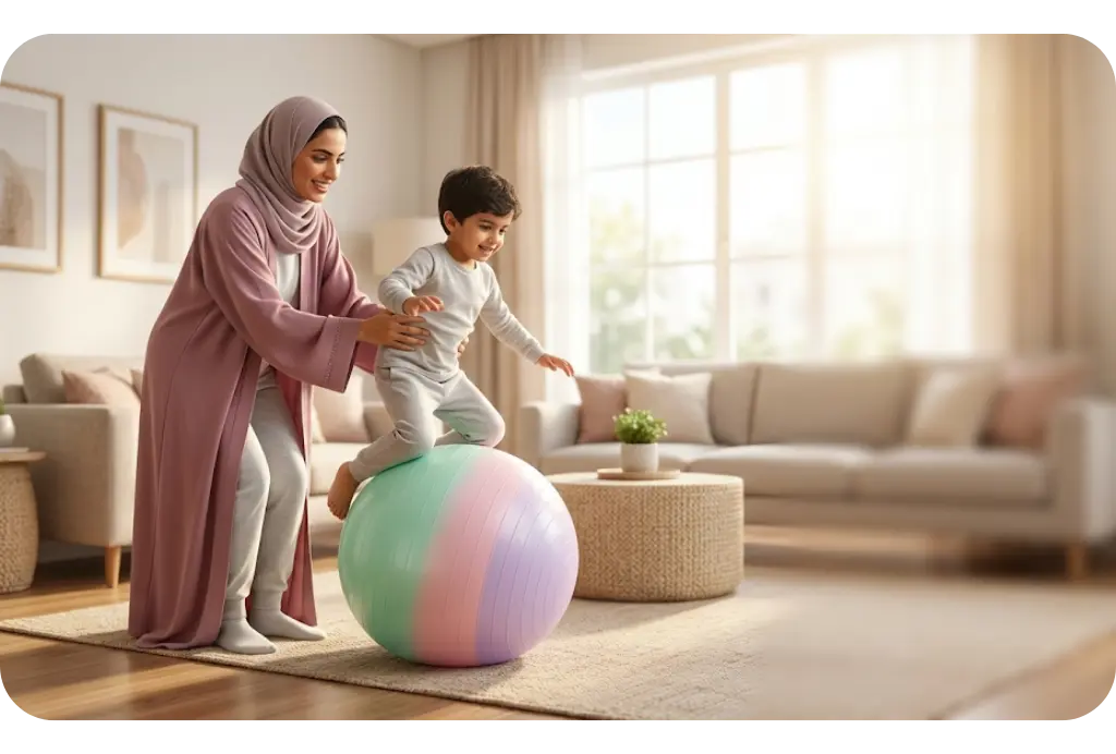Licensed female pediatric physical therapist home visit in Riyadh - AounCare