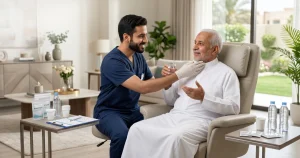 أخصائي تأهيل صعوبات البلع بعد الجلطات لكبار السن