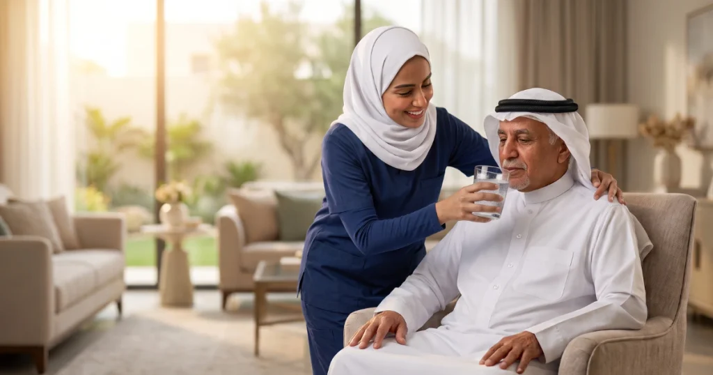 دور أخصائي البلع والتخاطب في رعاية مريض الجلطة بالمنزل