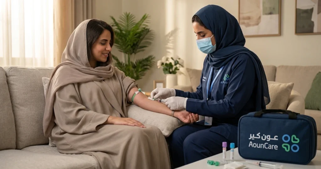 ممرضة تسحب عينة دم من المنزل لإجراء فحوصات تكشف السبب وراء تساقط الشعر